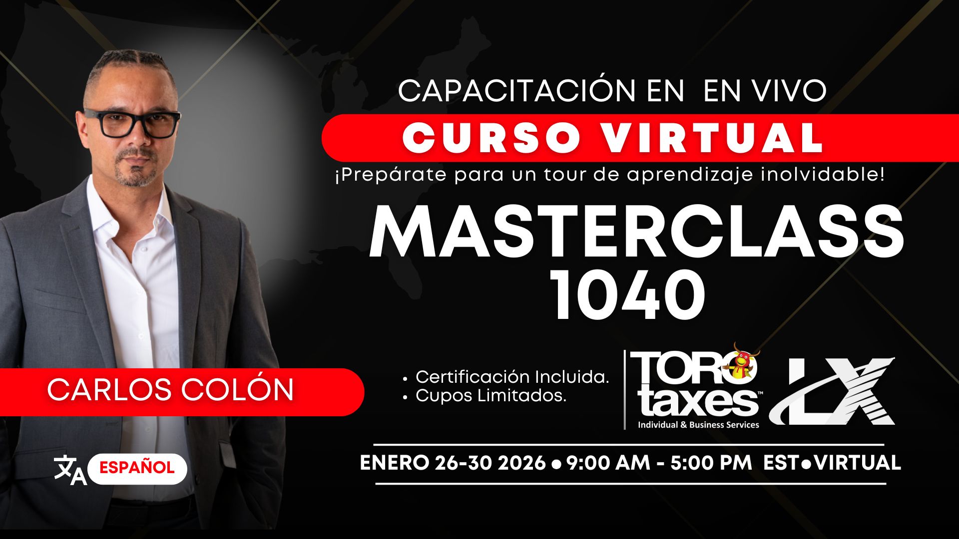 Tax Preparation Virtual Course – Carlos Colon (Jan)